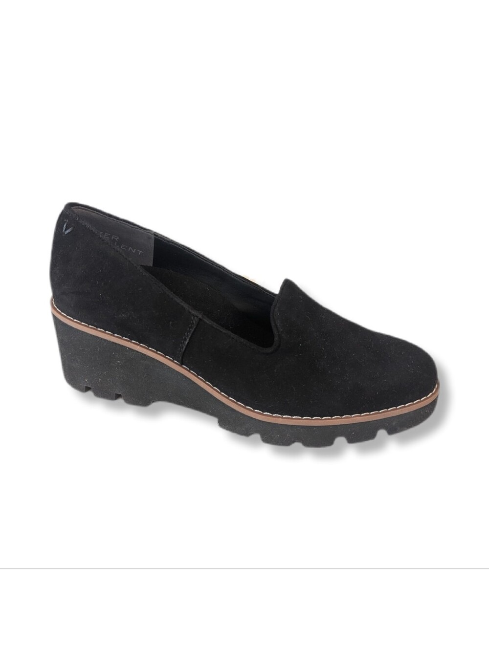 Vionic Women's Willa Black Suede Wedge Loafers